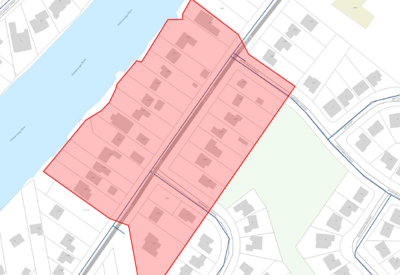 LOCATION: River Road West, from 1388 to 1444 River Road West and 1395 to 1443 River Road West map
