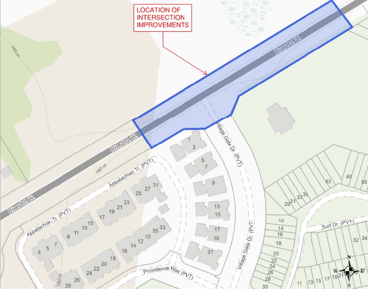 Map of construction area