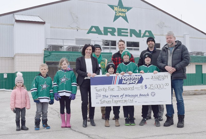 Tatham Engineering cheque presentation photo