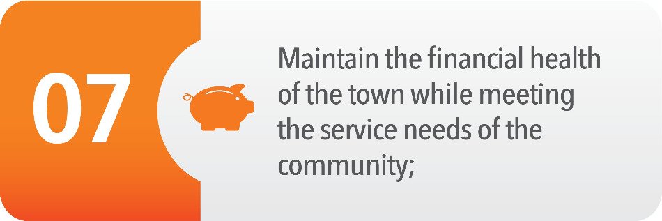 Maintain the financial health of the town while meeting the service needs of the community