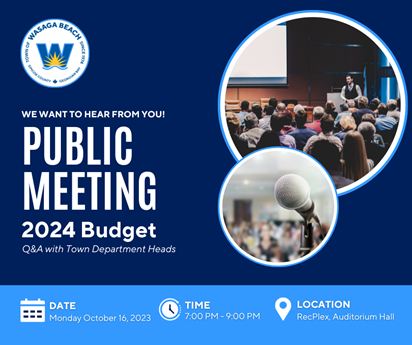 public meeting 2024 budget infographic